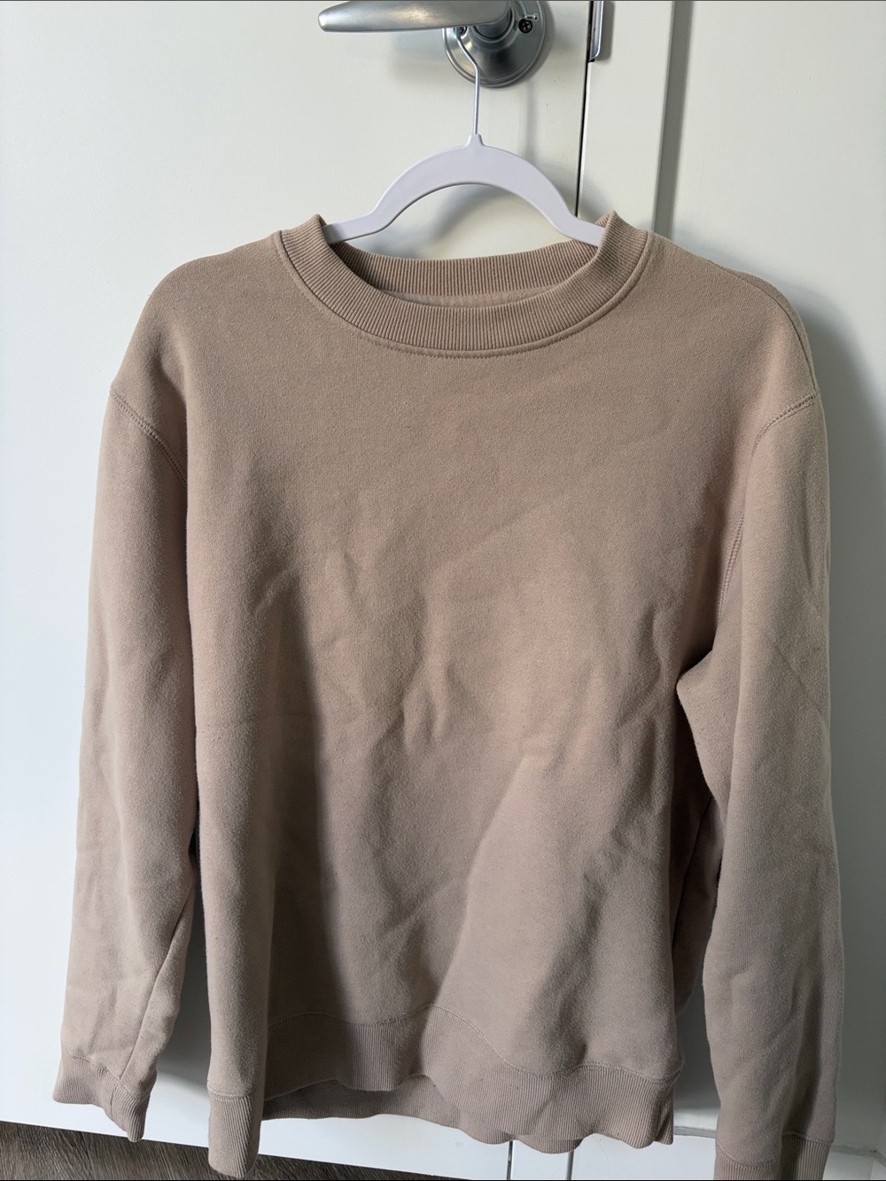 Men's Crewneck Sweatshirt in Taupe Beige